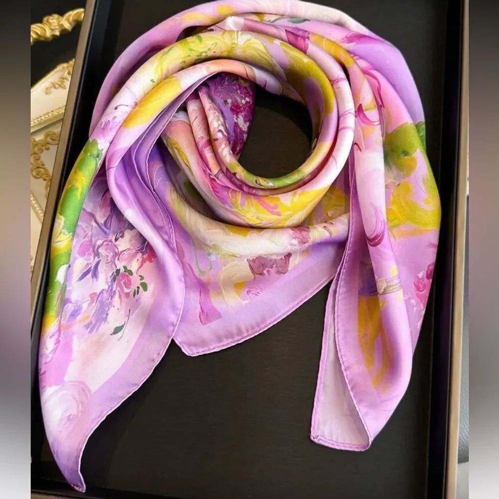 Floral Lavender Scarf N1386